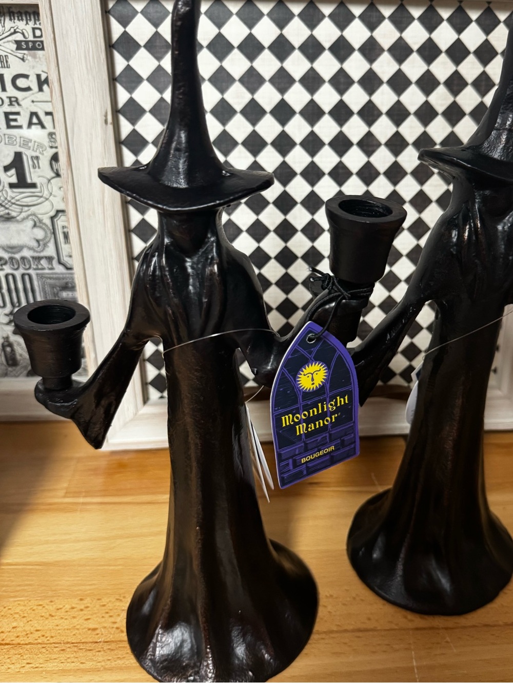 Moonlight Manor Halloween Witch Candle Holder Holiday Decor 13.5in Halloween X 1